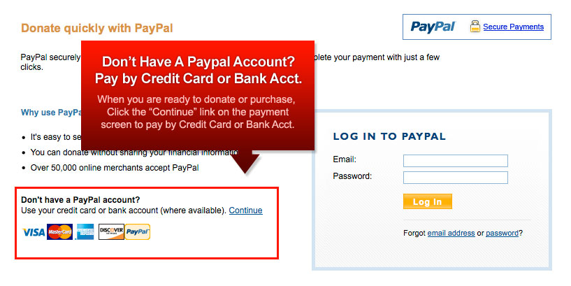 paypalpay by credit card